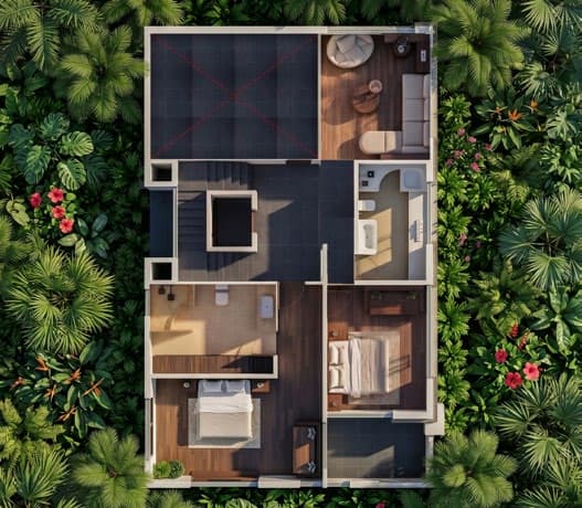 3 Bedroom — First floor plan