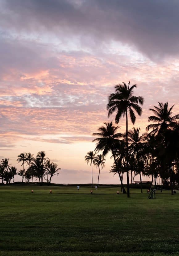Sunset over a quiet South Goan beach